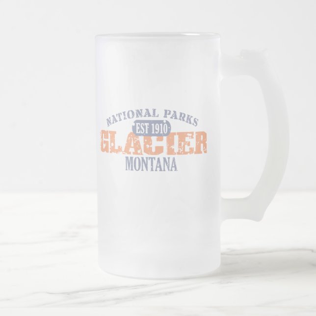 Taza De Cristal Esmerilado Parque Nacional Glacier (Derecha)