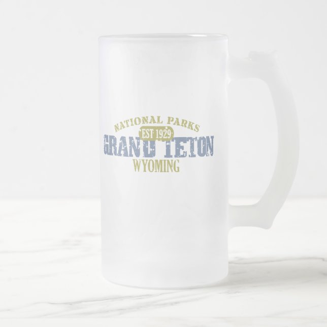 Taza De Cristal Esmerilado Parque nacional magnífico de Teton (Derecha)