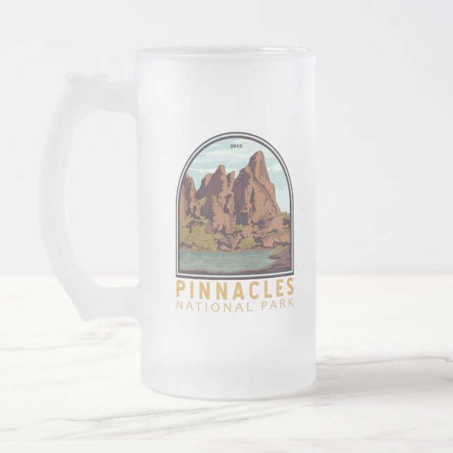 Taza De Cristal Esmerilado Parque nacional Pinnacles Emblem de época (Izquierda)