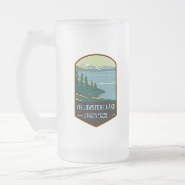 Taza De Cristal Esmerilado Parque nacional Yellowstone Lake Yellowstone (Izquierda)