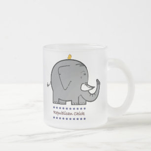 Taza De Cristal Esmerilado parra de pollo republicano