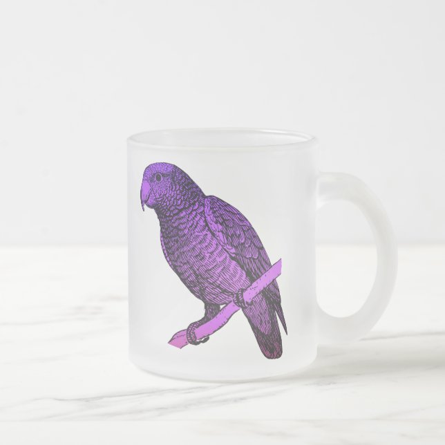 Taza De Cristal Esmerilado Parroquia púrpura (Derecha)