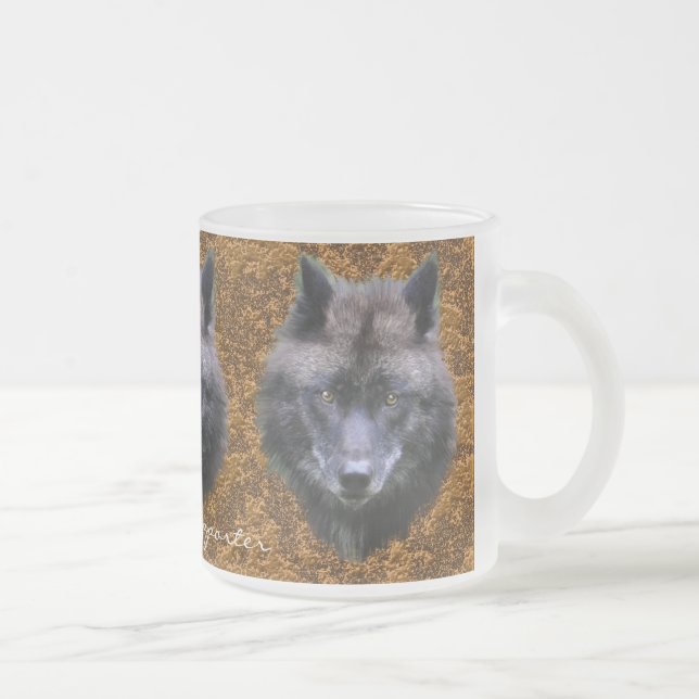 TAZA DE CRISTAL ESMERILADO PARTIDARIO GRIS DE WOLF (Derecha)