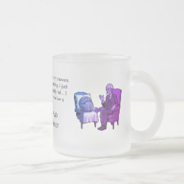 Taza De Cristal Esmerilado Pastel Blue House Rorschach for Psychologists and 
