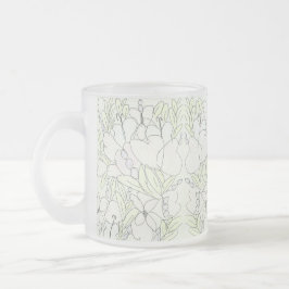Taza De Cristal Esmerilado Pastel Bountiful Blossoms