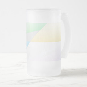 Taza De Cristal Esmerilado Pastel Triangles Frost Glass Mug