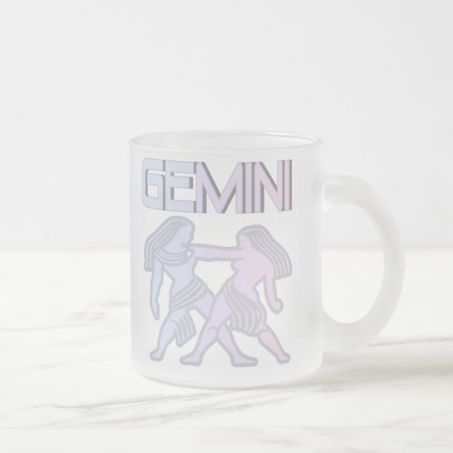 Taza De Cristal Esmerilado Pasteles de los géminis (Derecha)