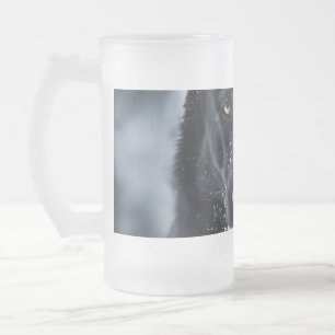 Taza De Cristal Esmerilado Pastor alemán negro