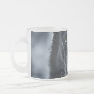 Taza De Cristal Esmerilado Pastor alemán negro