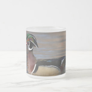 Taza De Cristal Esmerilado Pato de madera macho