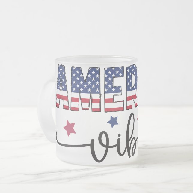 Taza De Cristal Esmerilado patriotic shirt america shirt 4th of july  (Anverso izquierdo)