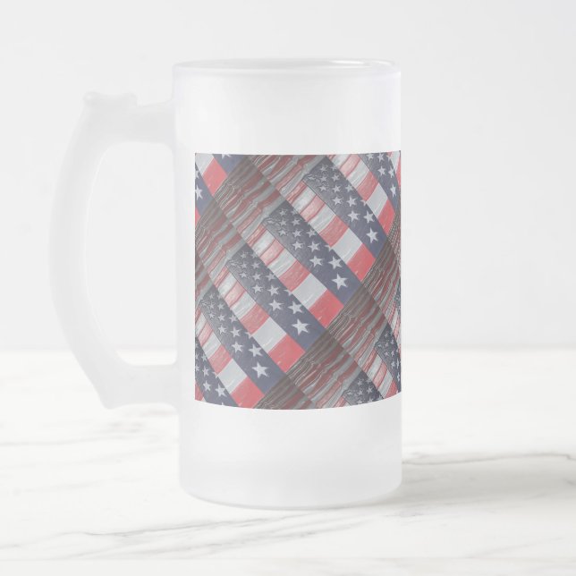 Taza De Cristal Esmerilado Patriótico (Izquierda)