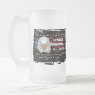 Taza De Cristal Esmerilado Patriotismo recto