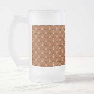 Taza De Cristal Esmerilado Patrón Boho Retro al Estilo de los 70