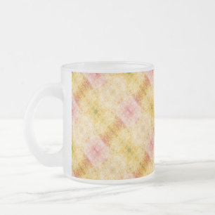 Taza De Cristal Esmerilado Patrón de acuarela pastel boho