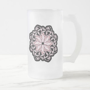 Taza De Cristal Esmerilado Patrón de ballet (rosado) Cerveza de vidrio escarc