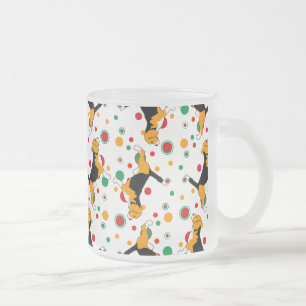 Taza De Cristal Esmerilado Patrón de Beagle