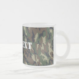 Taza De Cristal Esmerilado Patrón de camuflaje verde militar