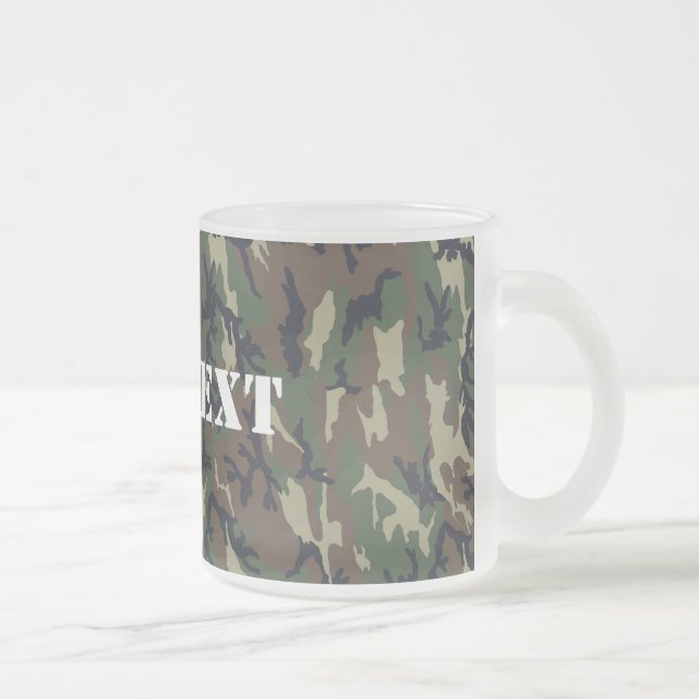 Taza De Cristal Esmerilado Patrón de camuflaje verde militar (Derecha)