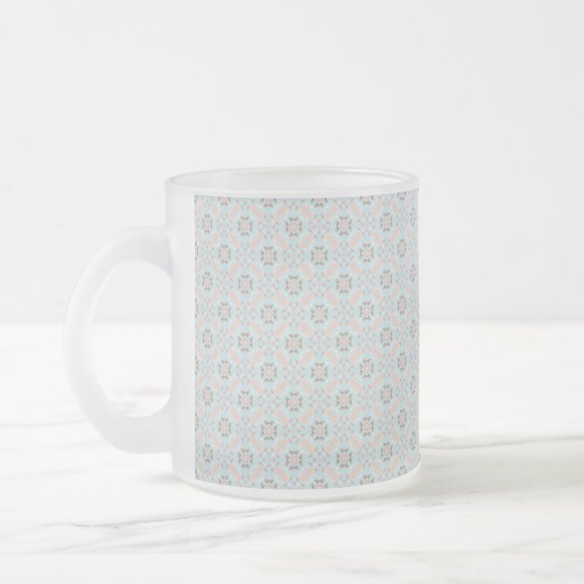 Taza De Cristal Esmerilado Patrón de concha seamless (Izquierda)