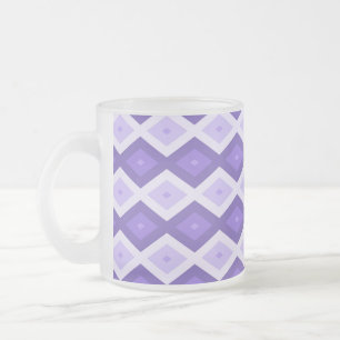 Taza De Cristal Esmerilado Patrón de diamante violento