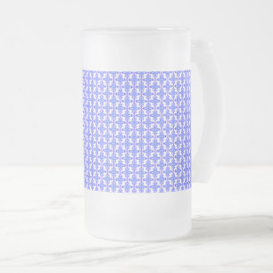 Taza De Cristal Esmerilado Patrón de diseño floral