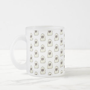 Taza De Cristal Esmerilado Patrón de Fantasma Lindo