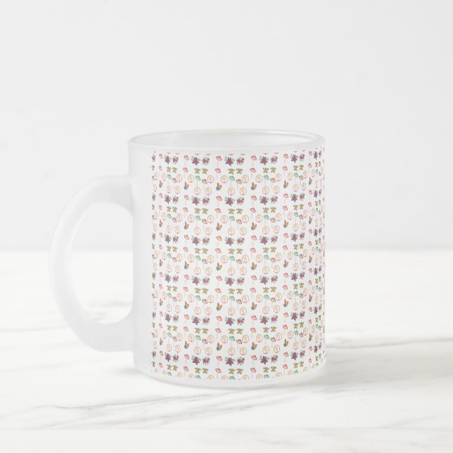 Taza De Cristal Esmerilado Patrón de Groovy (Izquierda)