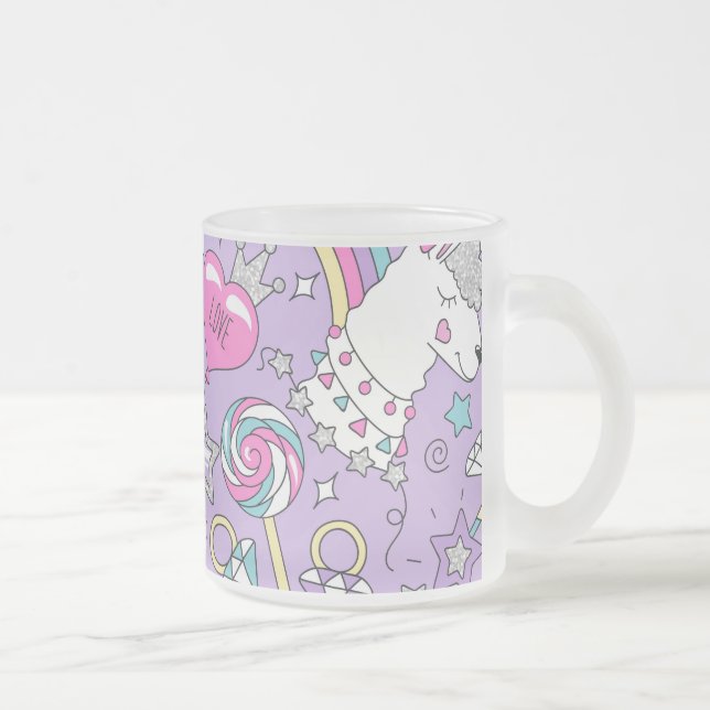 Taza De Cristal Esmerilado Patrón de llamada 1 (Derecha)