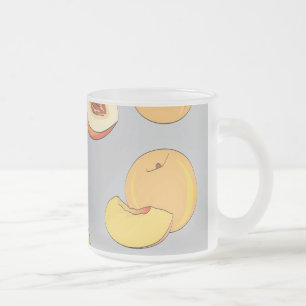 Taza De Cristal Esmerilado Patrón de melocotón 6