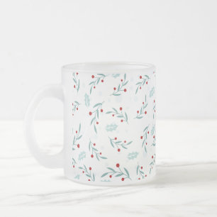 Taza De Cristal Esmerilado Patrón de Navidad 112
