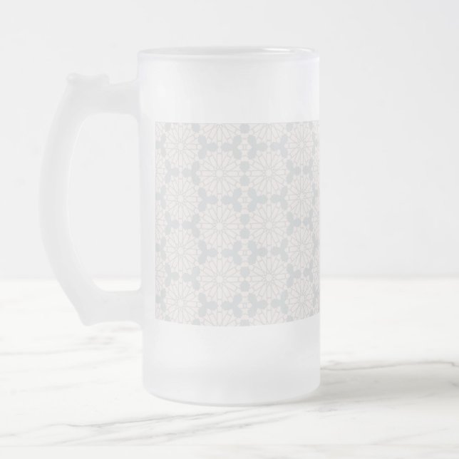 Taza De Cristal Esmerilado Patrón geométrico islámico (Izquierda)