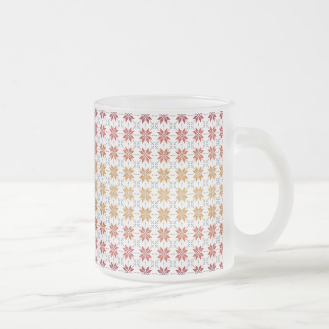 Taza De Cristal Esmerilado Patrón geométrico IV del SUN matutino (Derecha)