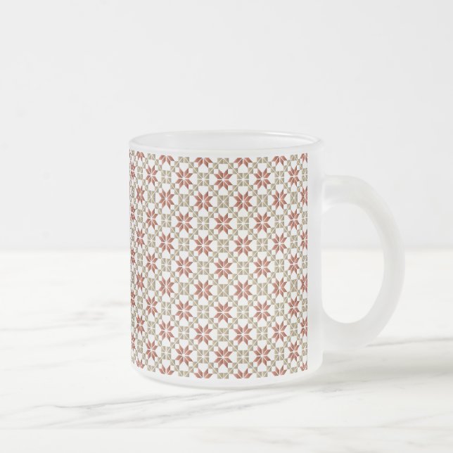 Taza De Cristal Esmerilado Patrón geométrico IX del SUN matutino (Derecha)