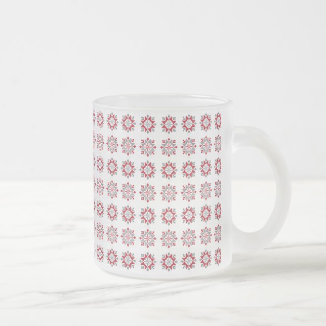 Taza De Cristal Esmerilado Patrón geométrico VII del SUN matutino (Derecha)