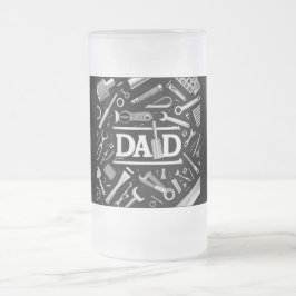 Taza De Cristal Esmerilado Patrón mecánico, papá