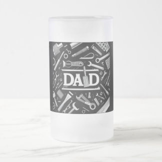 Taza De Cristal Esmerilado Patrón mecánico, papá