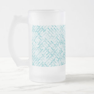 Taza De Cristal Esmerilado Patrón metabólico azul