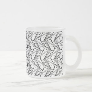Taza De Cristal Esmerilado Patrón triangular con círculo