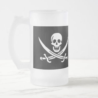 Taza De Cristal Esmerilado Paul McGehee "Jolly Roger" Pirate Beer Mug