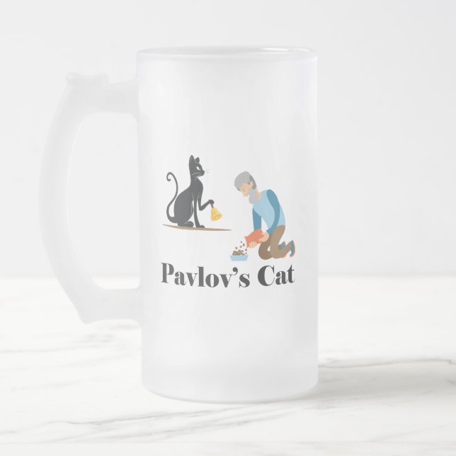 Taza De Cristal Esmerilado Pavlov y su curiosa psicología (Izquierda)