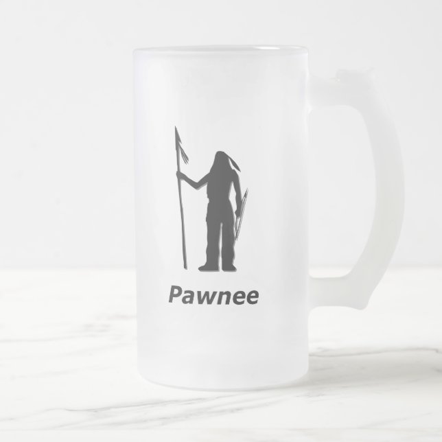 Taza De Cristal Esmerilado Pawnee india (Derecha)