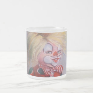 Taza De Cristal Esmerilado Payaso