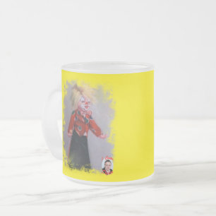 Taza De Cristal Esmerilado Payaso