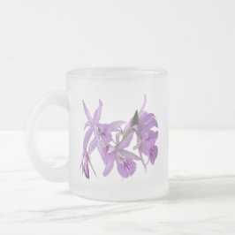 Taza De Cristal Esmerilado Paz, Be Still orquídea floral