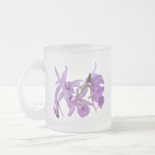 Taza De Cristal Esmerilado Paz, Be Still orquídea floral