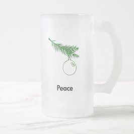 Taza De Cristal Esmerilado Paz de Ornament