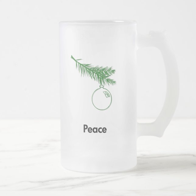 Taza De Cristal Esmerilado Paz de Ornament (Derecha)
