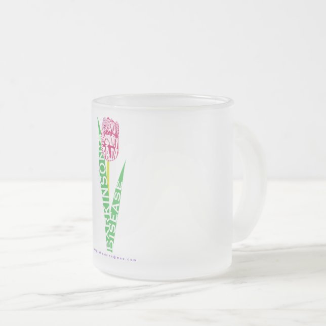 Taza De Cristal Esmerilado PD Wordy Tulip (Anverso derecho)