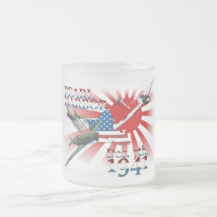Taza De Cristal Esmerilado Pearl Harbor 7 de diciembre de 1941